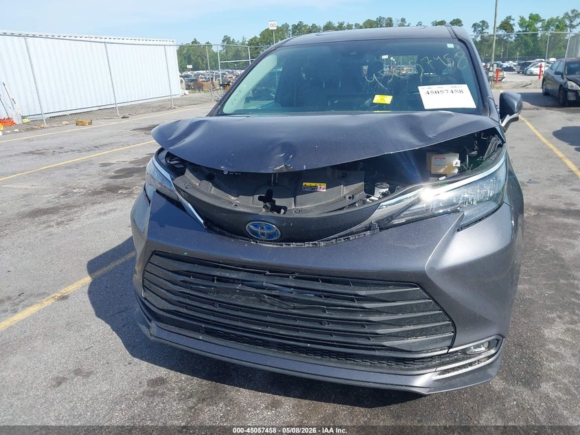 2025 Toyota Sienna VIN 5TDYRKEC1SS225583 IAAI salvage auction — FRONT & REAR, Salvage (Georgia), sold $18,050 on 2026-07-08 (photo 6)