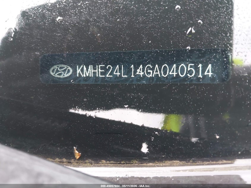 2016 Hyundai Sonata VIN KMHE24L14GA040514 IAAI salvage auction — REAR END, Salvage (Virginia), sold $650 on 2026-07-07 (photo 9)