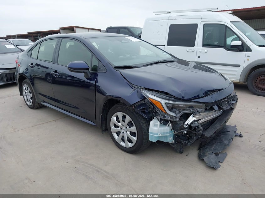2025 Toyota Corolla VIN JTDBCMFE4S3102641 IAAI salvage auction — FRONT END, Original (Texas), sold $5,700 on 2026-07-11 (photo 1)