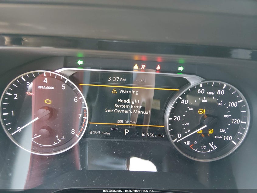 2025 Nissan Pathfinder VIN 5N1DR3BD8SC278652 IAAI salvage auction — FRONT END, Salvage (Ohio), sold $5,100 on 2026-07-29 (photo 7)