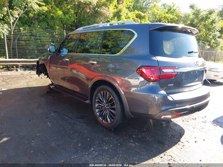 2024 Infiniti Qx80 VIN JN8AZ2BEXR9327226 IAAI salvage auction — LEFT FRONT, Salvage (North Carolina), sold $19,100 on 2026-07-30 (photo 3)