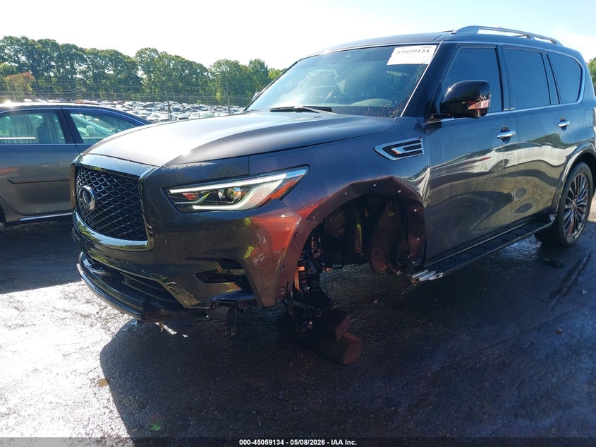 2024 Infiniti Qx80 VIN JN8AZ2BEXR9327226 IAAI salvage auction — LEFT FRONT, Salvage (North Carolina), sold $19,100 on 2026-07-30 (photo 6)