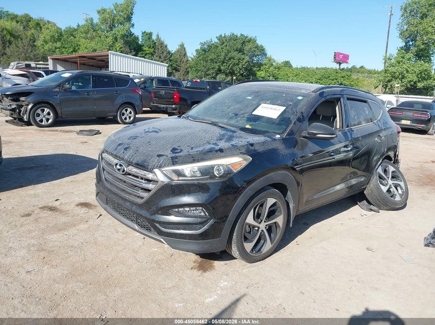 2016 Hyundai Tucson VIN KM8J33A23GU255088 IAAI salvage auction — LEFT REAR, Clear (Oklahoma), sold $1,825 on 2026-07-22 (photo 2)