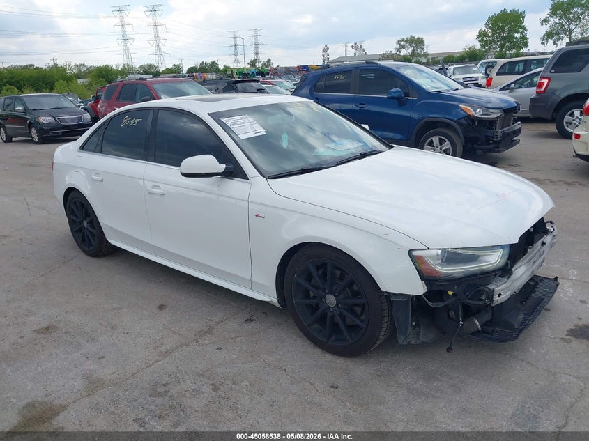 2015 Audi A4 VIN WAUBFAFL4FN006262 IAAI salvage auction — FRONT & REAR, Salvage (Illinois), sold $625 on 2026-07-13 (photo 1)