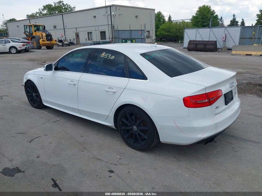 2015 Audi A4 VIN WAUBFAFL4FN006262 IAAI salvage auction — FRONT & REAR, Salvage (Illinois), sold $625 on 2026-07-13 (photo 3)