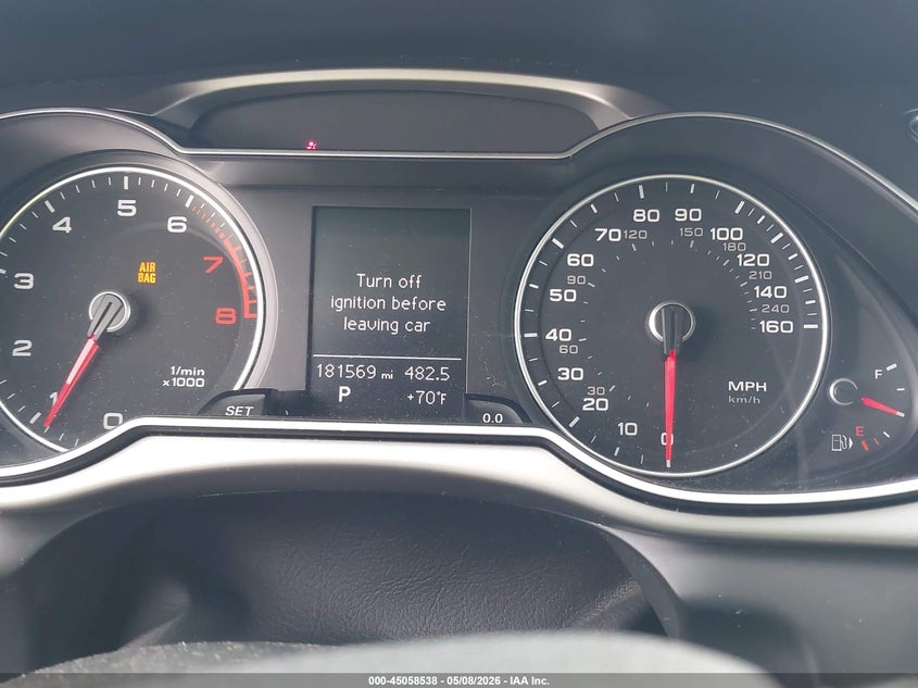 2015 Audi A4 VIN WAUBFAFL4FN006262 IAAI salvage auction — FRONT & REAR, Salvage (Illinois), sold $625 on 2026-07-13 (photo 7)