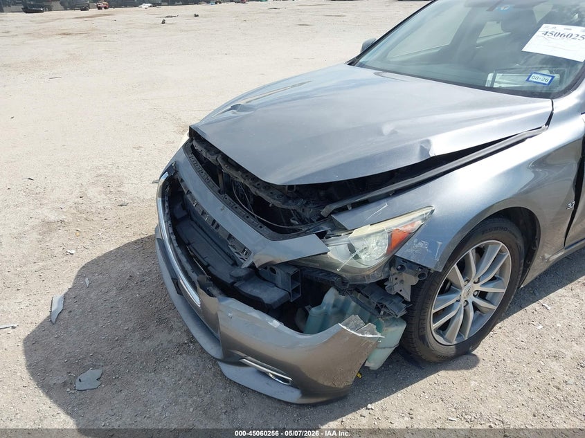 2014 Infiniti Q50 VIN JN1BV7AP2EM683045 IAAI salvage auction — FRONT END, Salvage (Texas), sold $1,700 on 2026-07-14 (photo 6)