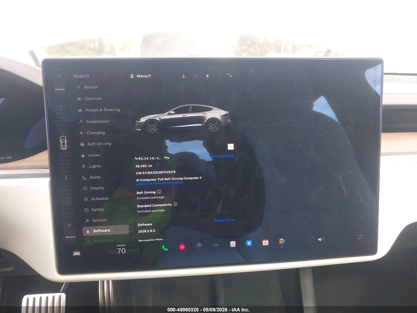 2024 Tesla Model s VIN 5YJSA1E53RF545219 IAAI salvage auction — RIGHT FRONT, Wait Title, sold $20,075 on 2026-08-31 (photo 7)