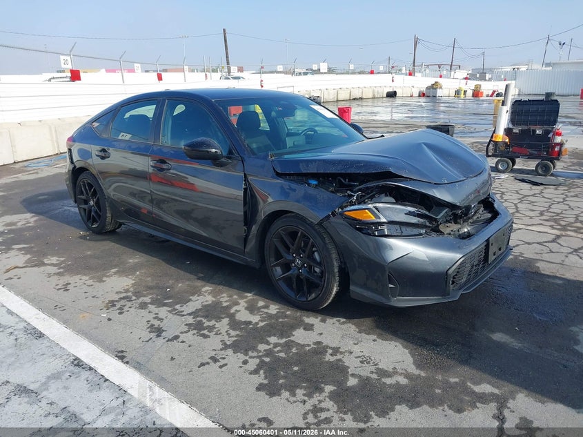 2025 Honda Civic VIN 19XFL2H87SE026810 IAAI salvage auction — FRONT & REAR, Salvage (California), sold $7,100 on 2026-07-19 (photo 1)