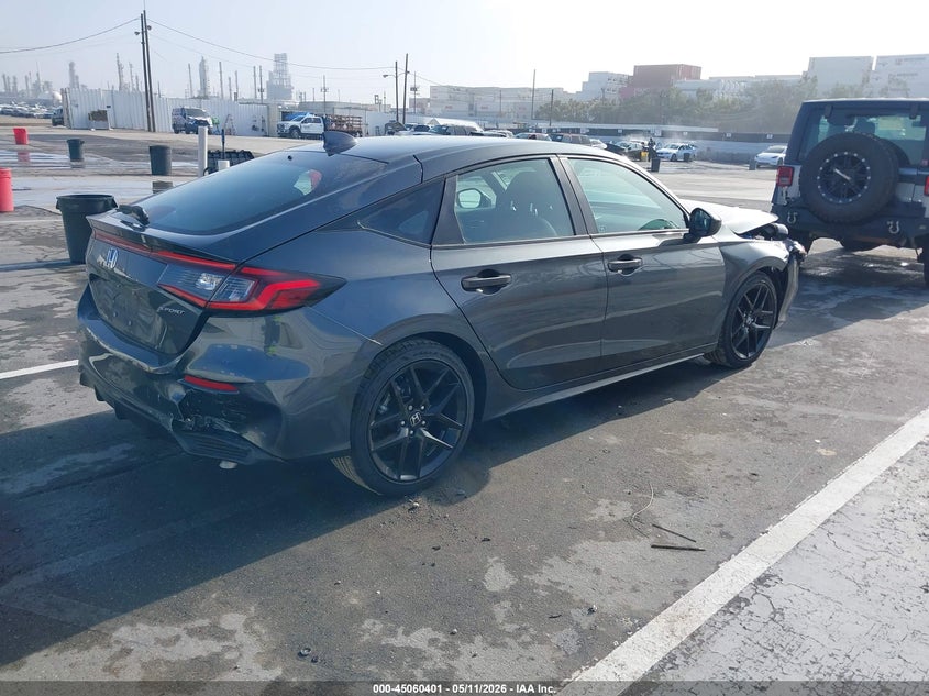 2025 Honda Civic VIN 19XFL2H87SE026810 IAAI salvage auction — FRONT & REAR, Salvage (California), sold $7,100 on 2026-07-19 (photo 4)