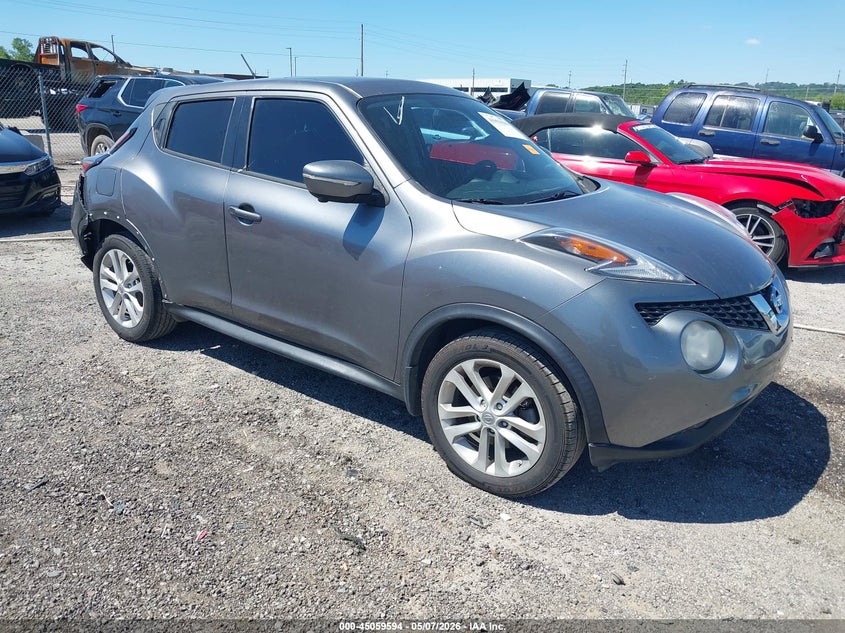 2016 Nissan Juke VIN JN8AF5MR8GT601100 IAAI salvage auction — REAR END, Clear (Oklahoma), sold $600 on 2026-07-14 (photo 1)