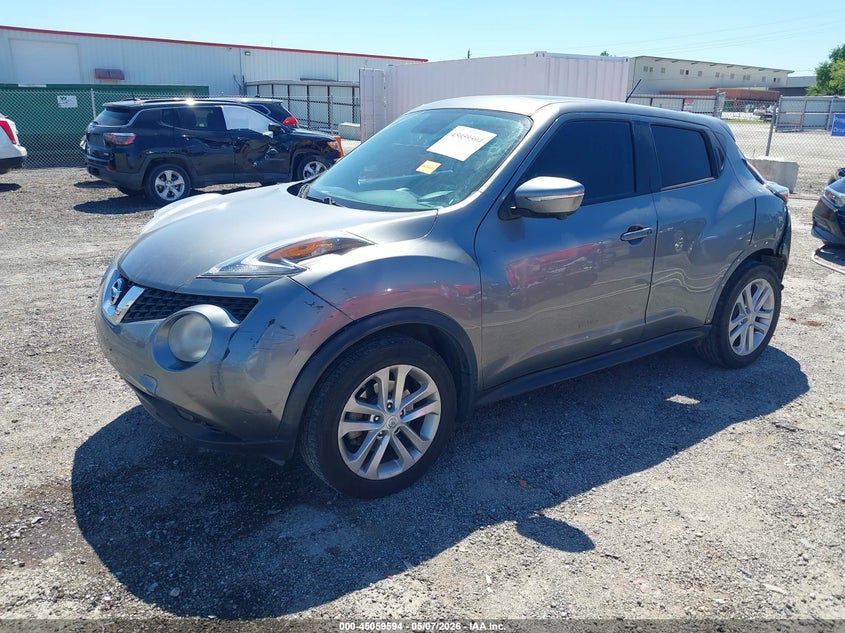 2016 Nissan Juke VIN JN8AF5MR8GT601100 IAAI salvage auction — REAR END, Clear (Oklahoma), sold $600 on 2026-07-14 (photo 2)
