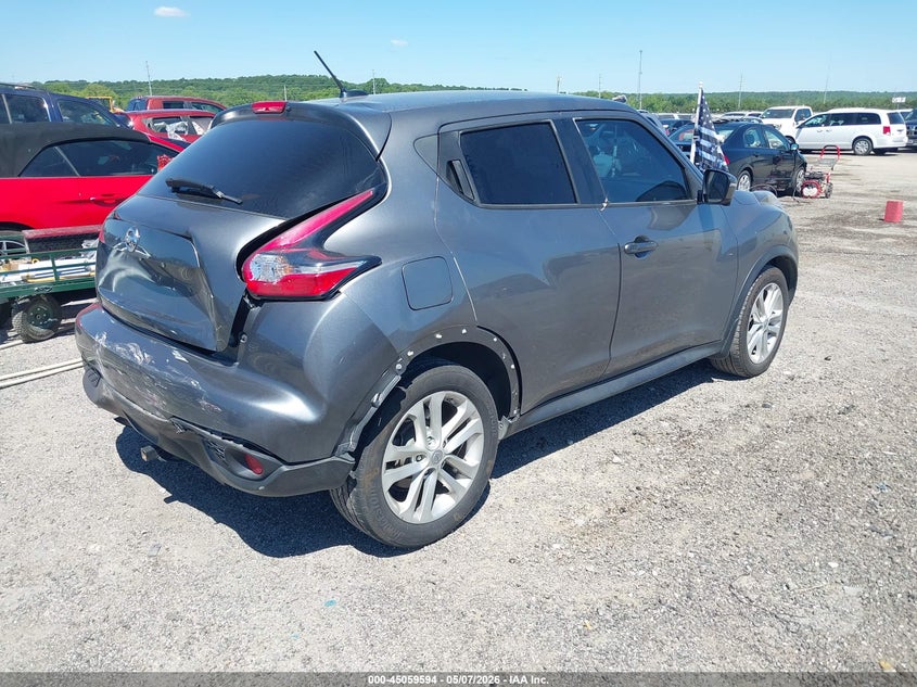 2016 Nissan Juke VIN JN8AF5MR8GT601100 IAAI salvage auction — REAR END, Clear (Oklahoma), sold $600 on 2026-07-14 (photo 4)