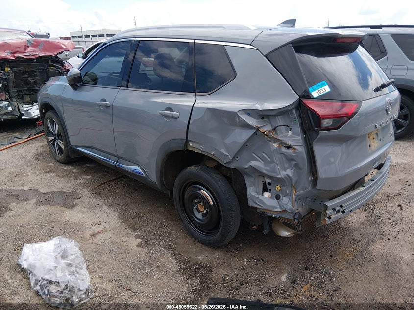 2022 Nissan Rogue VIN 5N1BT3CA5NC698659 IAAI salvage auction — LEFT REAR, Clear (Oklahoma), sold $8,400 on 2026-07-28 (photo 3)