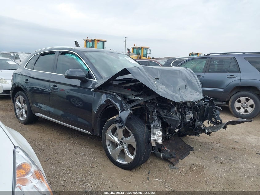2021 Audi Q5 VIN WA1BAAFY0M2132320 IAAI salvage auction — RIGHT FRONT, Salvage (Texas), sold $5,250 on 2026-07-21 (photo 1)