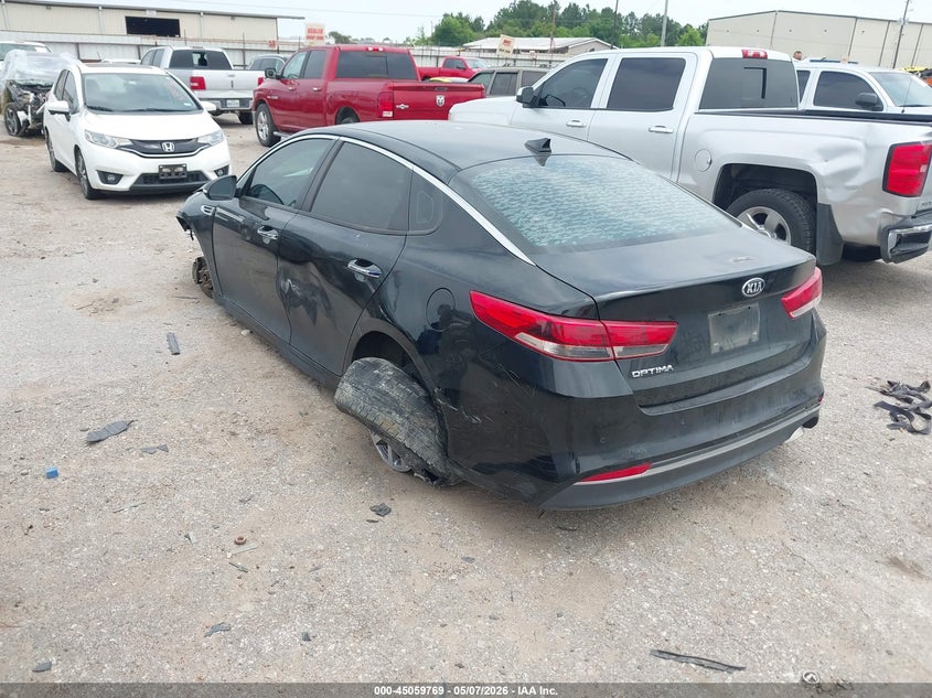 2018 Kia Optima VIN 5XXGT4L39JG269231 IAAI salvage auction — FRONT & REAR, Original (Texas), sold $600 on 2026-07-15 (photo 3)