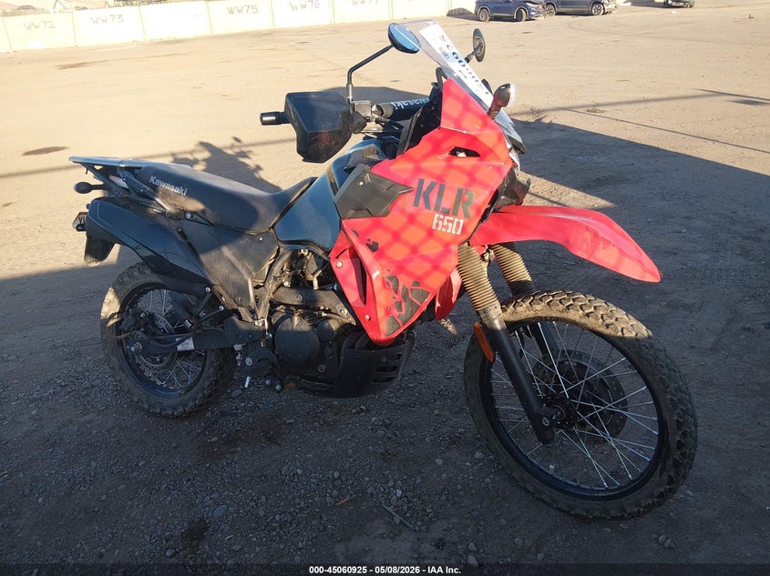 2024 Kawasaki Klr 650 VIN ML5KLEG16RDA34507 IAAI salvage auction — FRONT END, Salvage (Arizona), sold $1,750 on 2026-07-22 (photo 1)