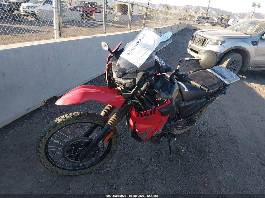 2024 Kawasaki Klr 650 VIN ML5KLEG16RDA34507 IAAI salvage auction — FRONT END, Salvage (Arizona), sold $1,750 on 2026-07-22 (photo 2)
