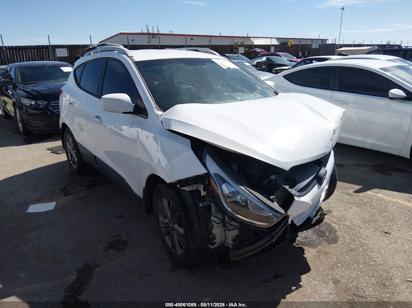 2014 Hyundai Tucson VIN KM8JUCAG1EU802476 IAAI salvage auction — FRONT END, Salvage (Colorado), sold $425 on 2026-07-28 (photo 1)