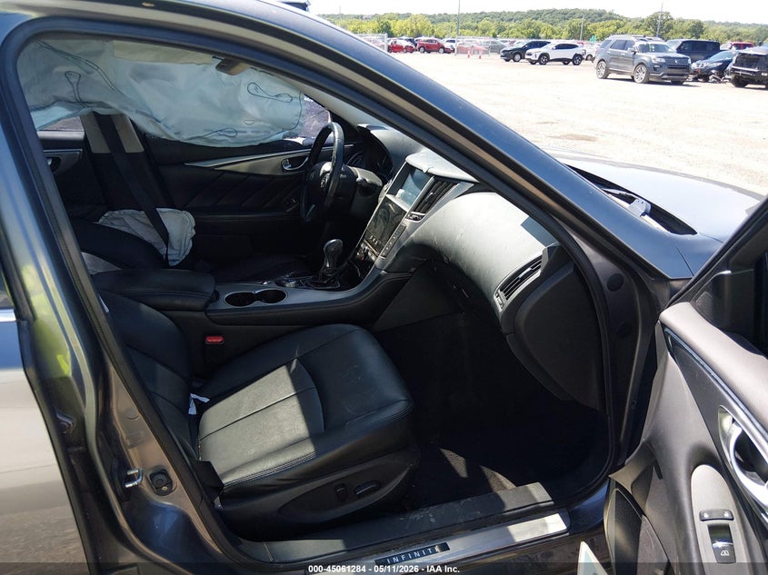 2014 Infiniti Q50 VIN JN1BV7AP9EM693197 IAAI salvage auction — LEFT SIDE, Clear (Oklahoma), sold $1,550 on 2026-07-28 (photo 5)