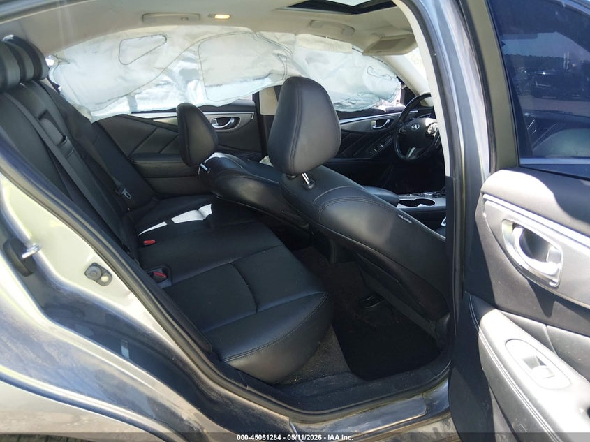 2014 Infiniti Q50 VIN JN1BV7AP9EM693197 IAAI salvage auction — LEFT SIDE, Clear (Oklahoma), sold $1,550 on 2026-07-28 (photo 8)
