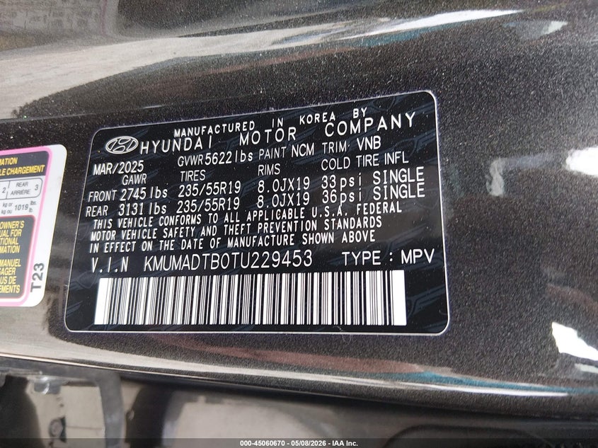 2026 Genesis Gv70 VIN KMUMADTB0TU229453 IAAI salvage auction — FRONT END, Salvage (Texas), sold $11,575 on 2026-07-14 (photo 9)