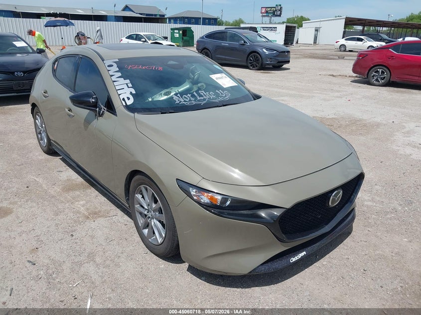 2024 Mazda 3 VIN JM1BPBYYXR1705874 IAAI salvage auction — REAR END, Original (Texas), sold $7,100 on 2026-07-12 (photo 1)