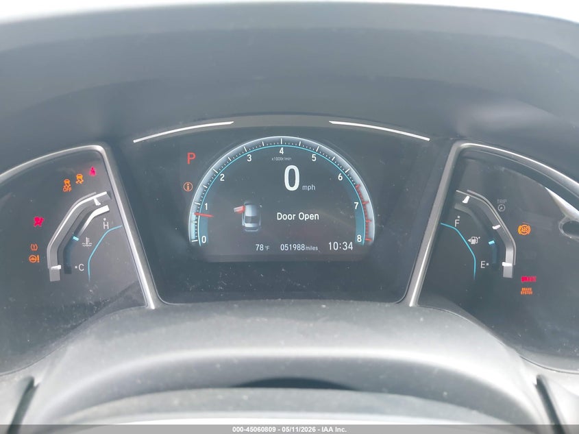 2018 Honda Civic VIN JHMFC1F74JX004880 IAAI salvage auction — FRONT & REAR, Original (Texas), sold $4,500 on 2026-07-30 (photo 7)