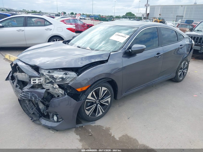 2018 Honda Civic VIN JHMFC1F74JX004880 IAAI salvage auction — FRONT & REAR, Original (Texas), sold $4,500 on 2026-07-30 (photo 2)