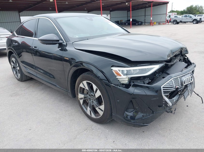 2022 Audi E-tron sportback VIN WA12AAGEXNB032358 IAAI salvage auction — FRONT END, Original (Texas), sold $14,300 on 2026-07-16 (photo 1)