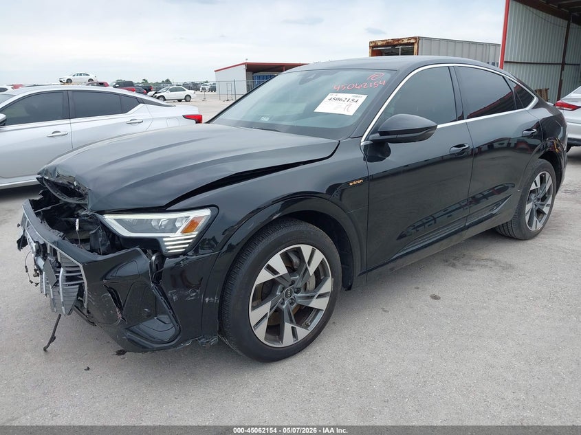 2022 Audi E-tron sportback VIN WA12AAGEXNB032358 IAAI salvage auction — FRONT END, Original (Texas), sold $14,300 on 2026-07-16 (photo 2)