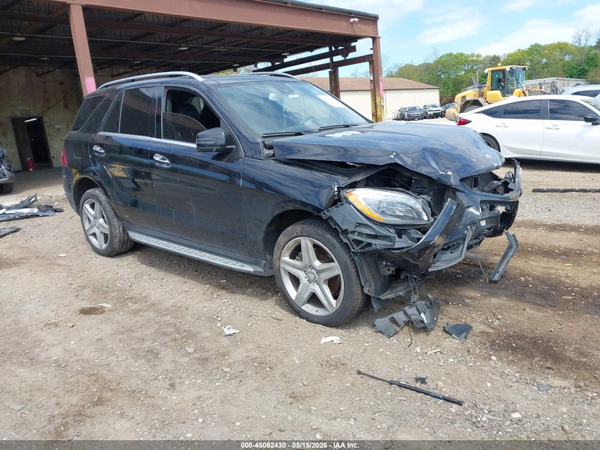2015 Mercedes-benz M-klasse VIN 4JGDA5GB5FA529218 IAAI salvage auction — FRONT END, Wait Title, sold $2,100 on 2026-08-14 (photo 1)