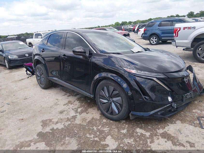 2023 Nissan Ariya VIN JN1AF0BA1PM408053 IAAI salvage auction — SIDE, Salvage (Texas), sold $4,450 on 2026-07-11 (photo 1)