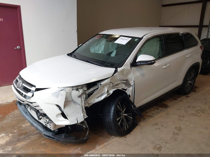 2019 Toyota Highlander VIN 5TDZZRFH2KS313615 IAAI salvage auction — FRONT END, Salvage (North Carolina), sold $3,400 on 2026-07-27 (photo 2)