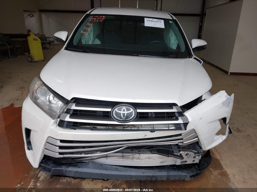 2019 Toyota Highlander VIN 5TDZZRFH2KS313615 IAAI salvage auction — FRONT END, Salvage (North Carolina), sold $3,400 on 2026-07-27 (photo 6)