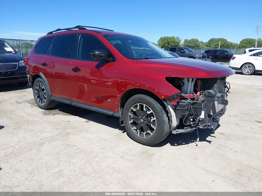 2020 Nissan Pathfinder VIN 5N1DR2CM3LC624312 IAAI salvage auction — FRONT END, Salvage (Kansas), sold $2,500 on 2026-07-10 (photo 1)