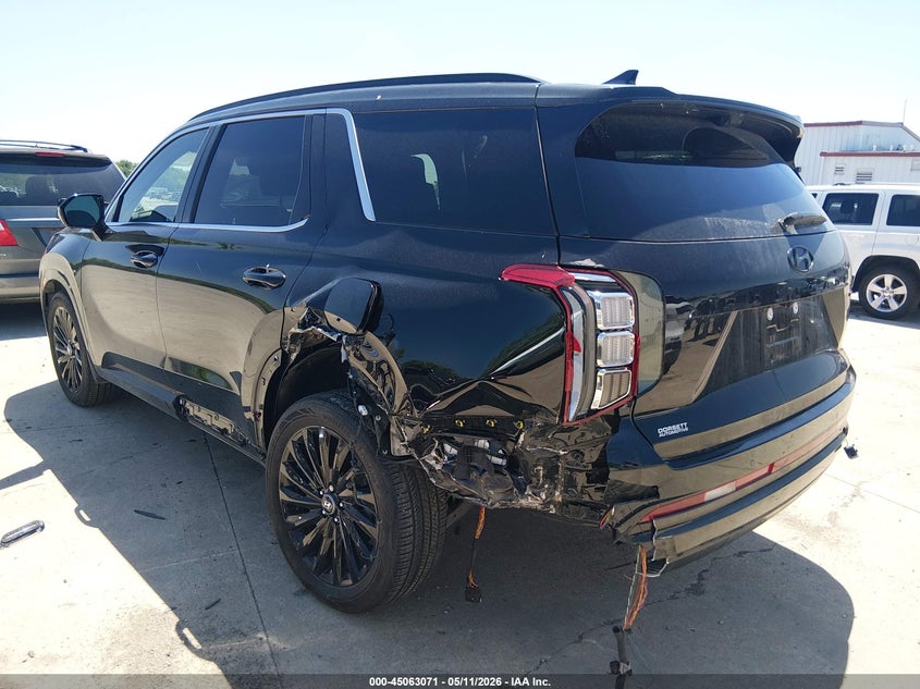 2025 Hyundai Palisade VIN KM8R7DGE3SU815764 IAAI salvage auction — LEFT REAR, Salvage (Illinois), sold $17,450 on 2026-07-21 (photo 3)