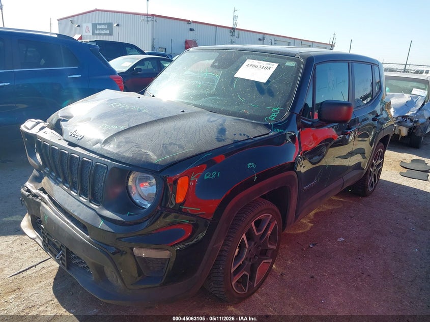 2021 Jeep Renegade VIN ZACNJCAB3MPM40859 IAAI salvage auction — FRONT END, Original (Texas), sold $2,200 on 2026-07-28 (photo 2)
