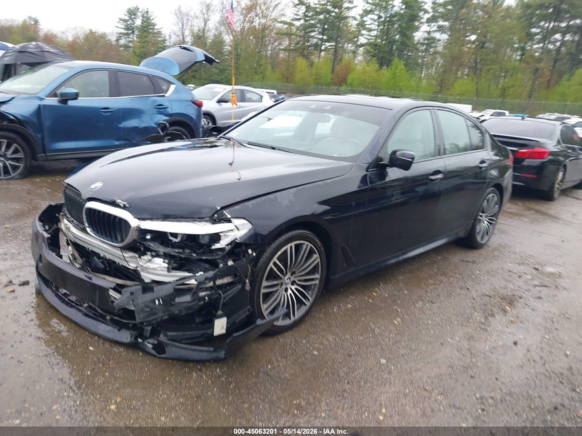 2018 BMW 5er VIN WBAJE7C50JWC56367 IAAI salvage auction — FRONT END, Salvage (Massachusetts), sold $12,650 on 2026-07-17 (photo 2)