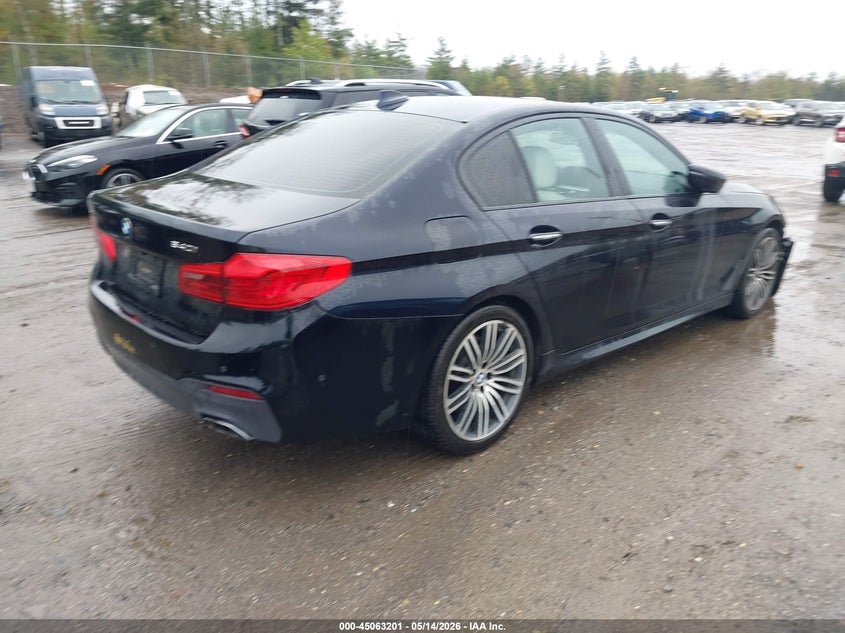 2018 BMW 5er VIN WBAJE7C50JWC56367 IAAI salvage auction — FRONT END, Salvage (Massachusetts), sold $12,650 on 2026-07-17 (photo 4)