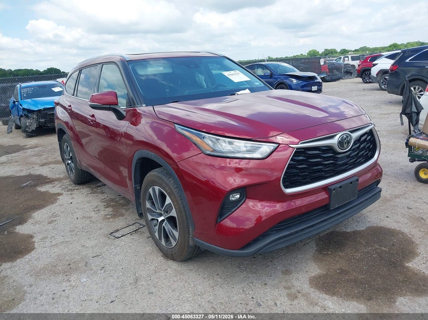 2020 Toyota Highlander VIN 5TDGZRBH5LS001786 IAAI salvage auction — LEFT SIDE, Original (Texas), sold $14,650 on 2026-07-14 (photo 1)
