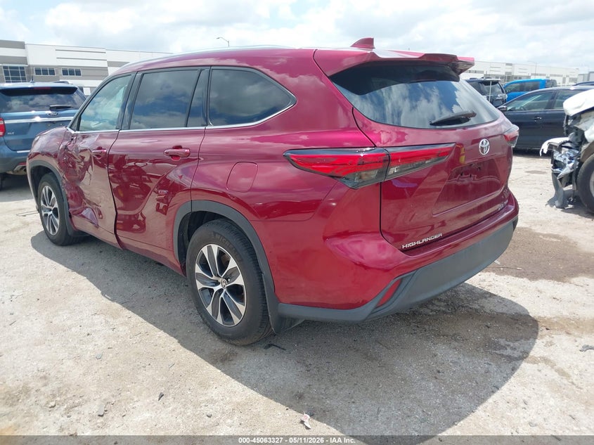 2020 Toyota Highlander VIN 5TDGZRBH5LS001786 IAAI salvage auction — LEFT SIDE, Original (Texas), sold $14,650 on 2026-07-14 (photo 3)