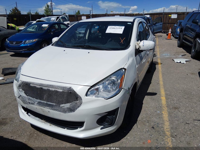 2017 Mitsubishi Mirage VIN ML32F3FJXHH002640 IAAI salvage auction — FRONT & REAR, Original (Texas), sold $300 on 2026-07-14 (photo 2)