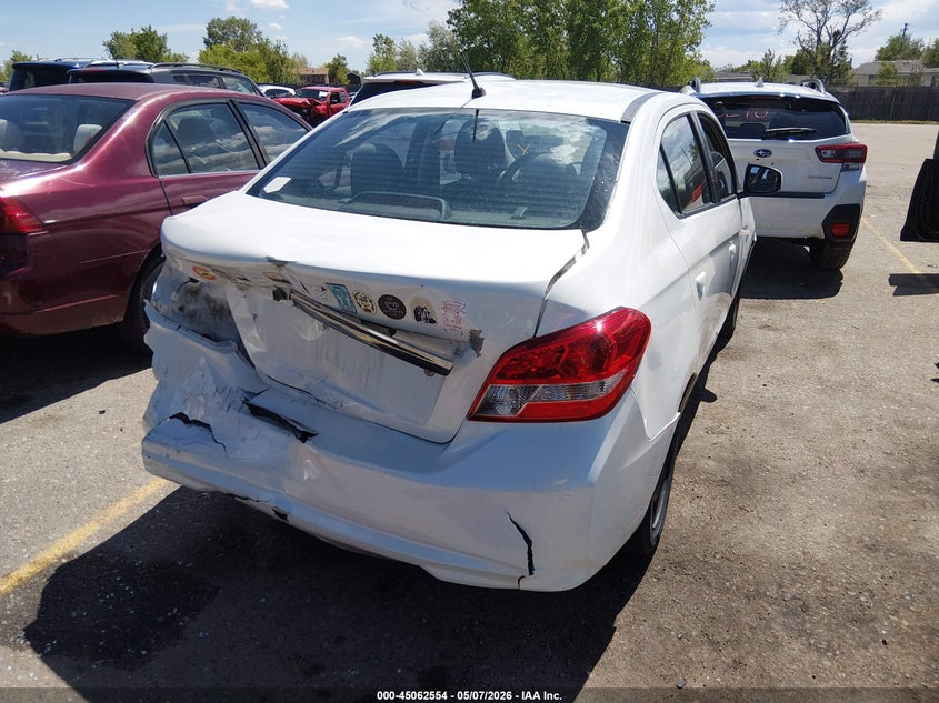2017 Mitsubishi Mirage VIN ML32F3FJXHH002640 IAAI salvage auction — FRONT & REAR, Original (Texas), sold $300 on 2026-07-14 (photo 4)