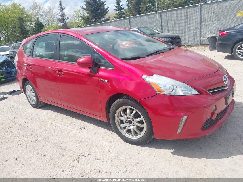 2012 Toyota Prius v VIN JTDZN3EU6C3049941 IAAI salvage auction — TRANSMISSION, Clear (Wisconsin), sold $25 on 2026-07-29 (photo 1)