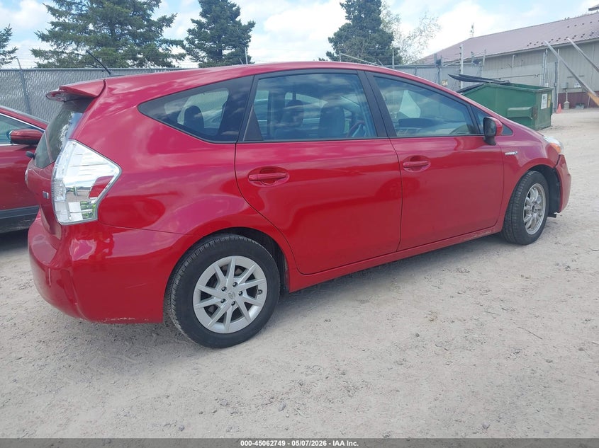 2012 Toyota Prius v VIN JTDZN3EU6C3049941 IAAI salvage auction — TRANSMISSION, Clear (Wisconsin), sold $25 on 2026-07-29 (photo 4)