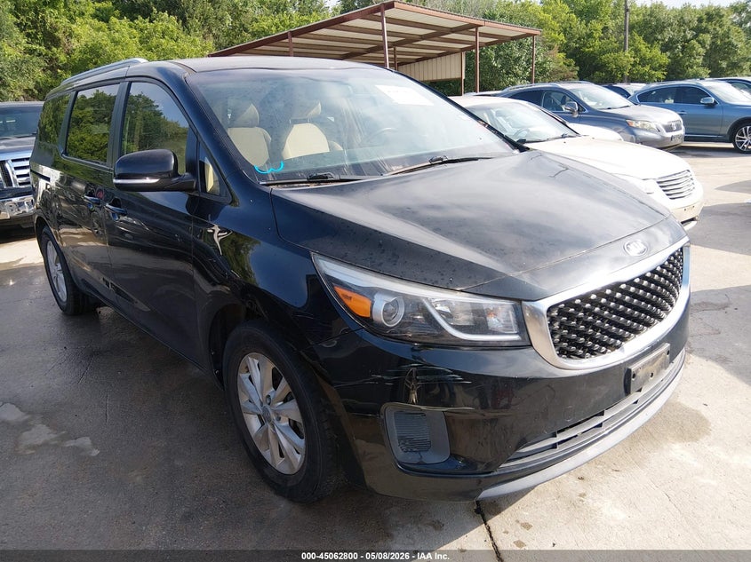 2015 Kia SEDONA VIN KNDMB5C15F6021557 IAAI salvage auction — NORMAL WEAR, Original (Texas), sold $1,100 on 2026-07-13 (photo 1)