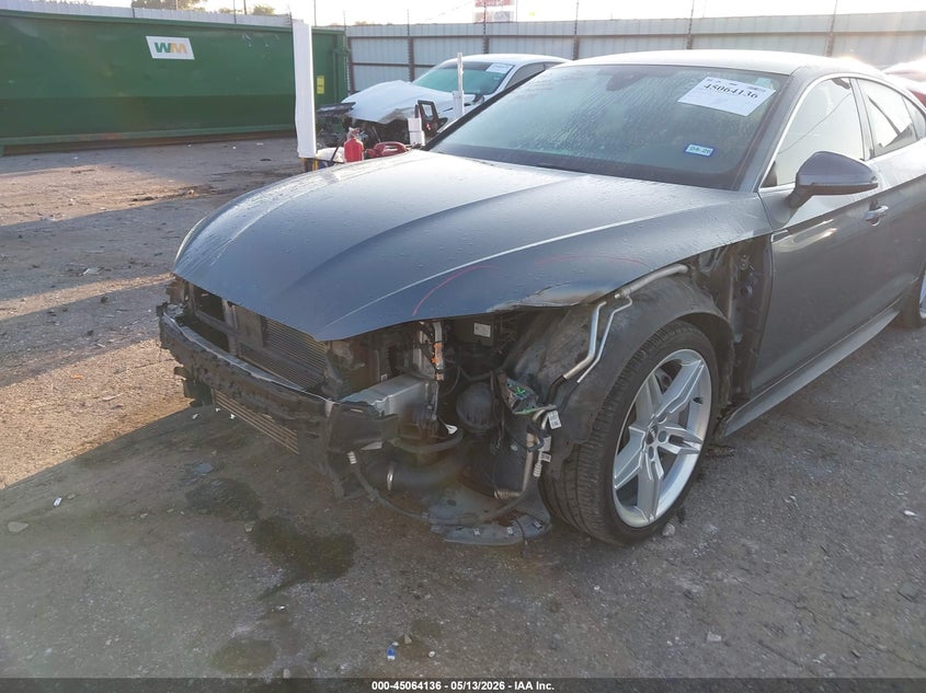 2018 Audi A5 VIN WAUENCF51JA005485 IAAI salvage auction — LEFT FRONT, Salvage Title, sold $5,100 on 2026-07-09 (photo 6)