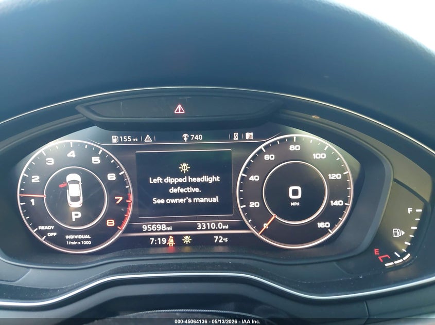 2018 Audi A5 VIN WAUENCF51JA005485 IAAI salvage auction — LEFT FRONT, Salvage Title, sold $5,100 on 2026-07-09 (photo 7)