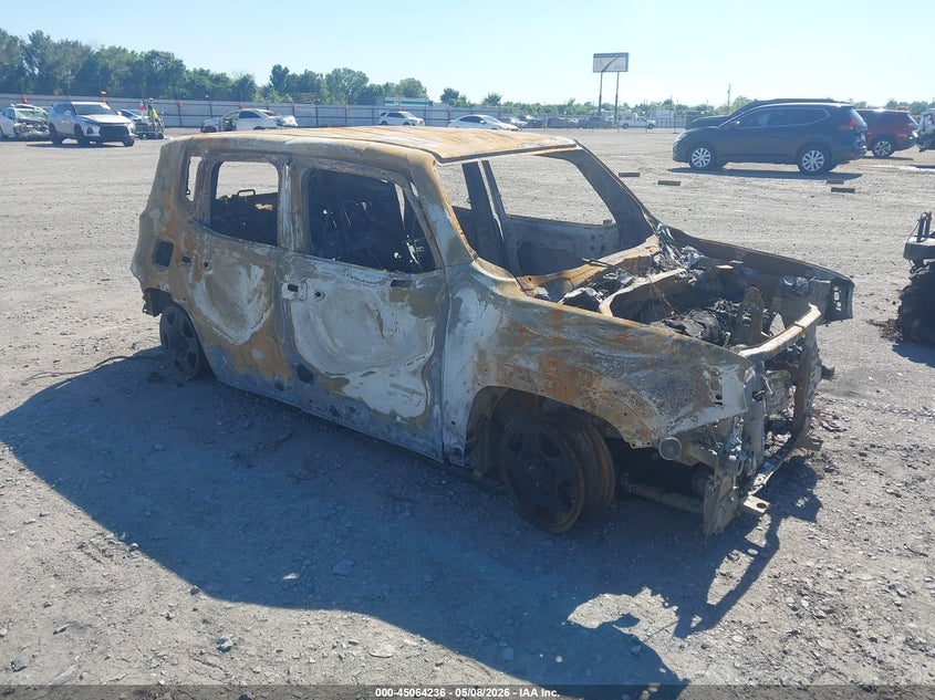 2021 Jeep Renegade VIN ZACNJCAB5MPM24243 IAAI salvage auction — TOTAL BURN, Wait Title, sold $25 on 2026-08-19 (photo 1)
